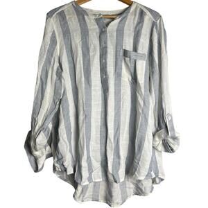 Lucky Brand NWT Size XL Striped Button Up Shirt